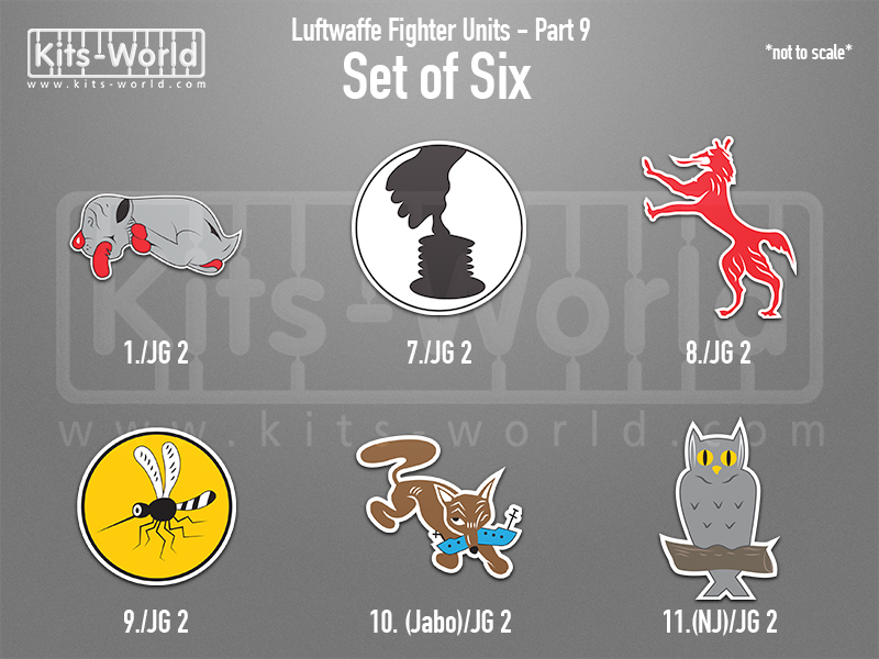 Kitsworld SAV Sticker Set - Luftwaffe Fighter Units - Part 9  